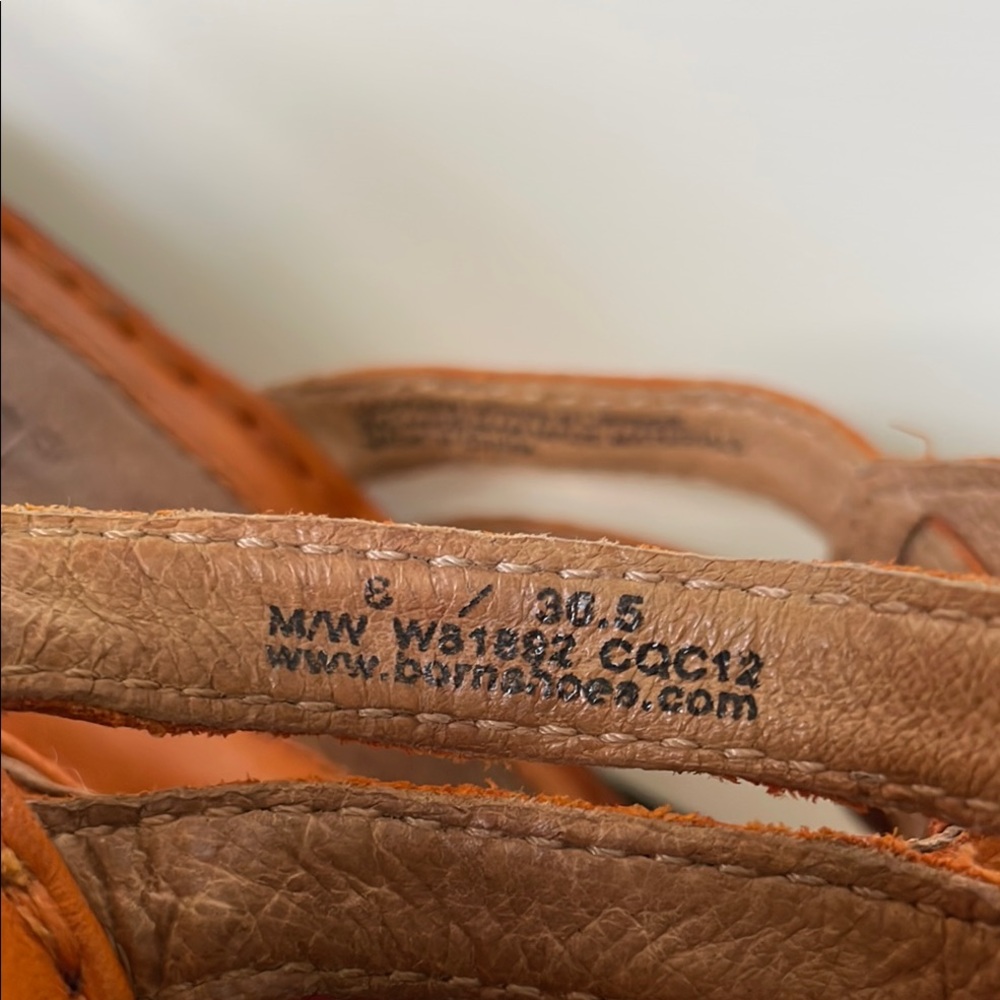 Born Women's Orange Sandals - Picture 6 of 7